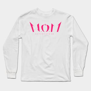 N.O.M Logo white Long Sleeve T-Shirt